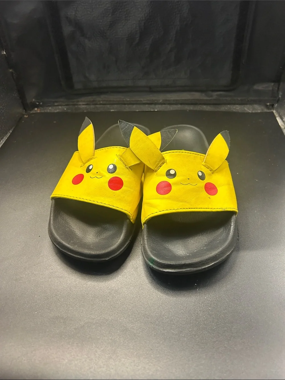 Pokemon Yellow Pikachu Slide Sandals with Ear Accents